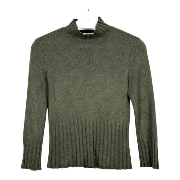 Vintage Holt Renfrew Collection Silk Cashmere Blend Mock Neck Sweater - Picture 2 of 9